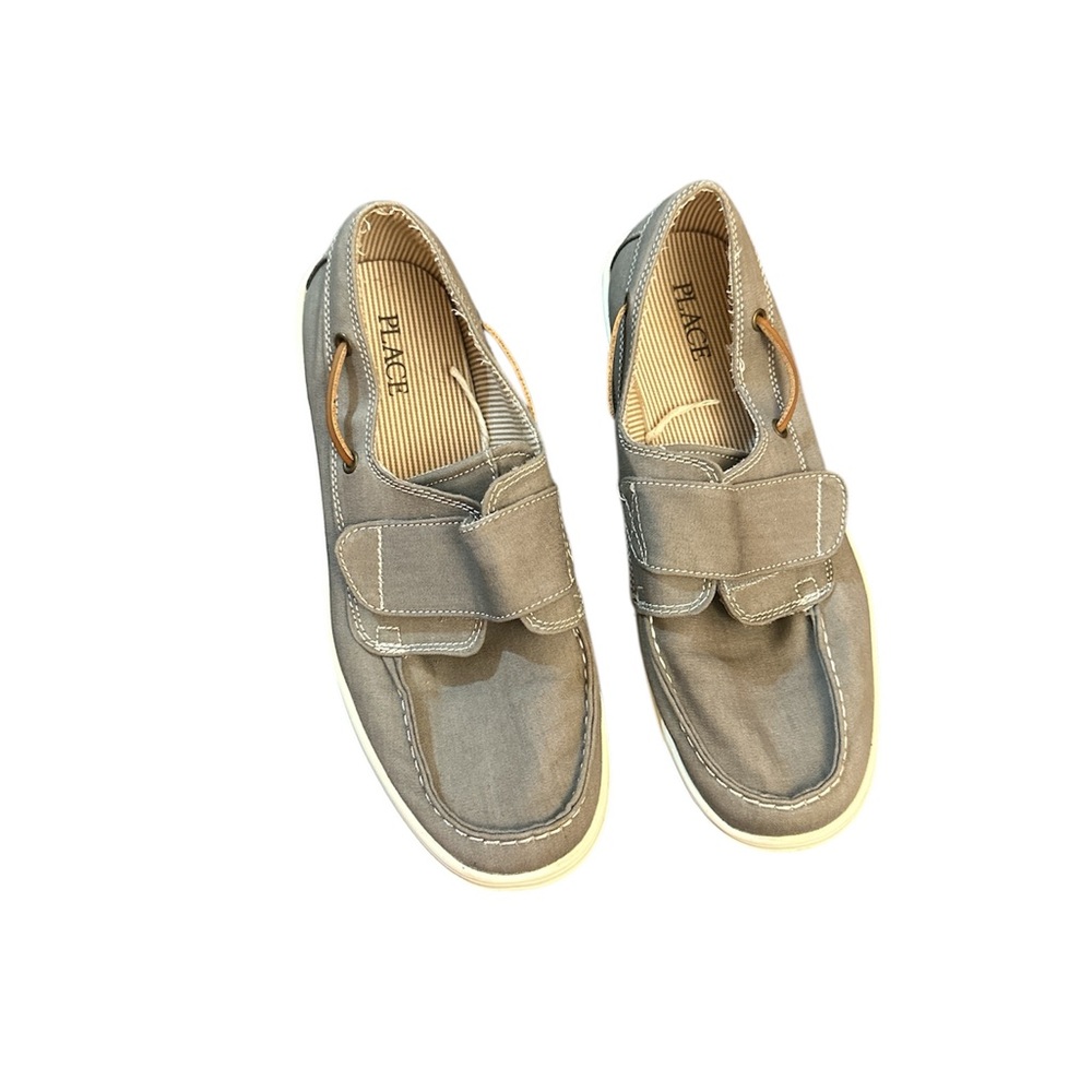 The Children’s Place Gray Casual Slip-On Shoes – Velcro – Big Kid 6